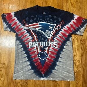 Patriots tye dye tee